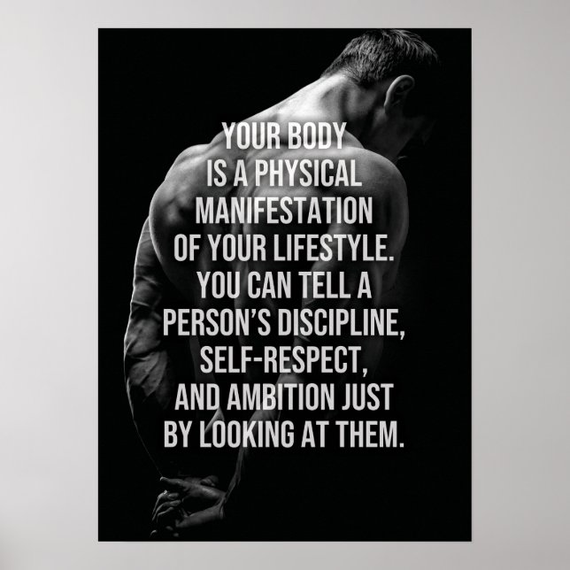Póster Su Cuerpo Es Un Reflejo De Su Estilo De Vida (Frente)