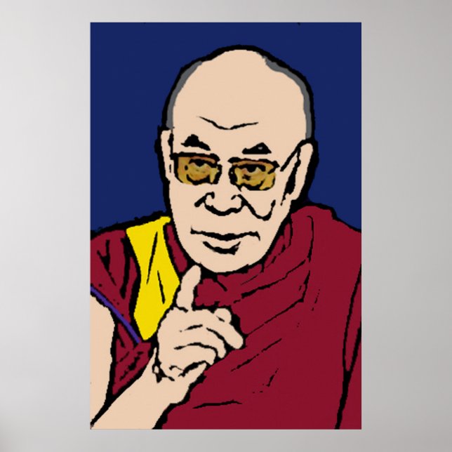 Póster Su Excelencia el poster del Dalai Lama 1 (Frente)
