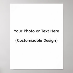 Póster Su foto o texto aquí (diseño personalizable)