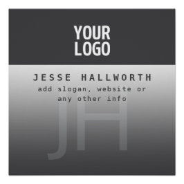 Póster Su logotipo, nombre comercial y monograma