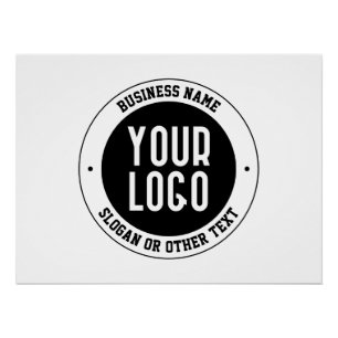 Póster Su logotipo o diseño comercial   Texto editable en