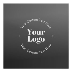 Póster Su logotipo o diseño de negocio y texto editable