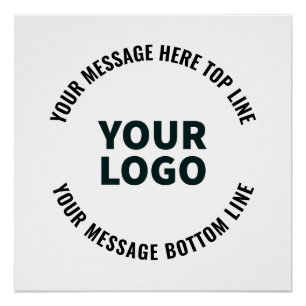 Póster Su logotipo o imagen Texto editable en negrita