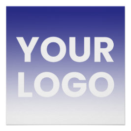 Póster Su logotipo y degradado de color de fondo editable