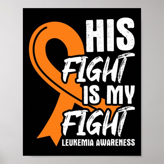 Póster Su lucha contra la leucemia y la leucemia (Frente)