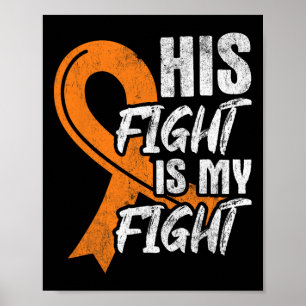 Póster Su lucha contra la leucemia y la leucemia cerebral