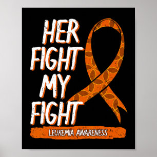 Póster Su lucha contra mi lucha contra la leucemia Naranj