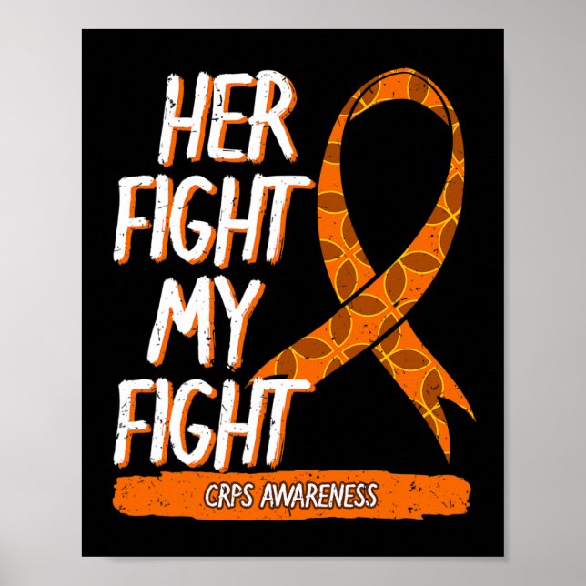 Póster Su lucha contra mi lucha CRPS Naranja de concienci (Frente)