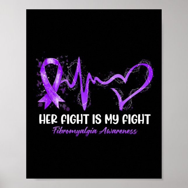 Póster Su Lucha Es Consciente De Mi Fibromialgia Del Cora (Frente)