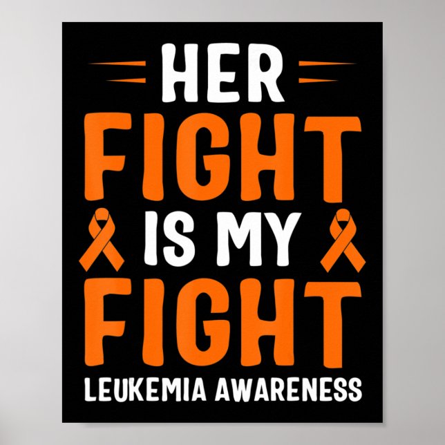 Póster Su Lucha Es Mi Conciencia Sobre La Leucemia En La  (Frente)