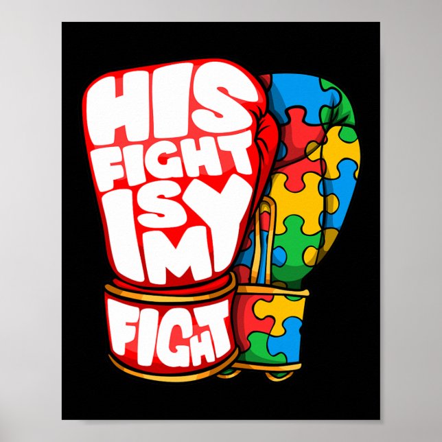 Póster Su Lucha Es Mi Día De Conciencia Sobre El Autismo  (Frente)