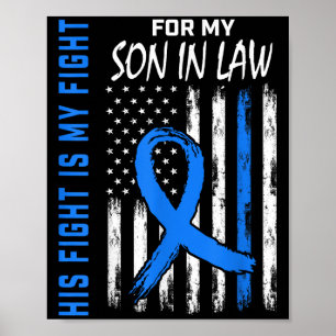 Póster Su lucha es mi hijo de camiseta de conciencia sobr