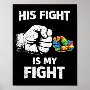 Póster Su lucha es mi lucha Apoyo al padre con autismo Co