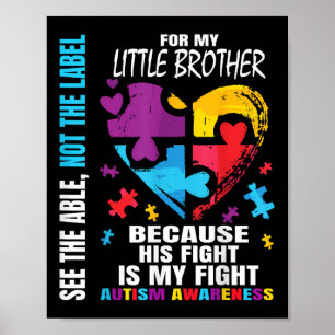 Póster Su Lucha Es Mi Lucha Azul, El Autismo Del Hermano