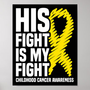 Póster Su lucha es mi lucha cinta cáncer infantil conscie