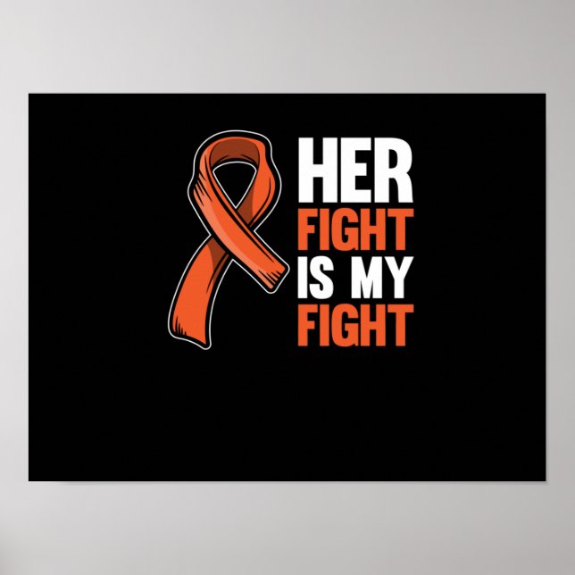 Póster Su lucha es mi lucha Conciencia de la leucemia Nar (Frente)