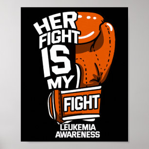 Póster Su lucha es mi lucha Conciencia de la leucemia San