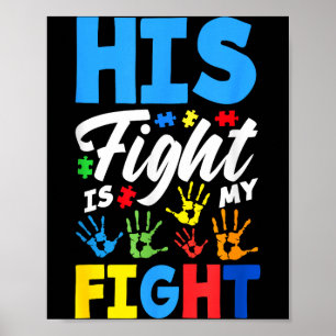 Póster Su lucha es mi lucha Conciencia del Autismo 
