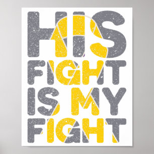 Póster Su lucha es mi lucha Conciencia del cáncer infanti