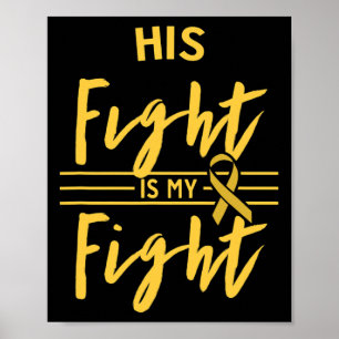 Póster Su lucha es mi lucha Conciencia del cáncer infanti