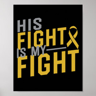 Póster Su lucha es mi lucha Conciencia del cáncer infanti