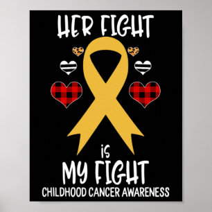 Póster Su lucha es mi lucha Conciencia del cáncer infanti