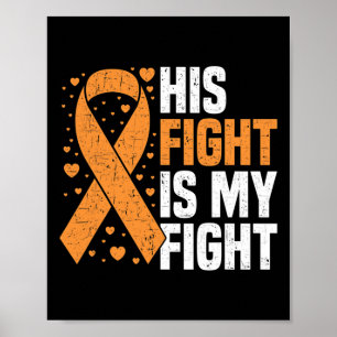 Póster Su lucha es mi lucha Conciencia sobre la leucemia 