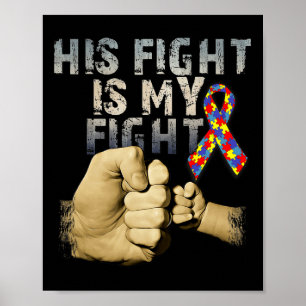 Póster Su lucha es mi lucha Conciencia y apoyo al autismo