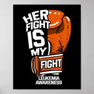 Póster Su Lucha Es Mi Lucha Concienciación Sobre Leucemia