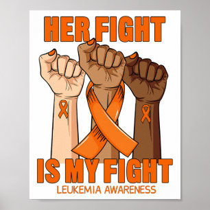 Póster Su Lucha Es Mi Lucha Concienciación Sobre Leucemia