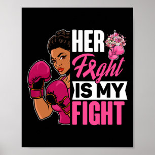 Póster Su Lucha Es Mi Lucha Contra El Cáncer De Mama Boxi