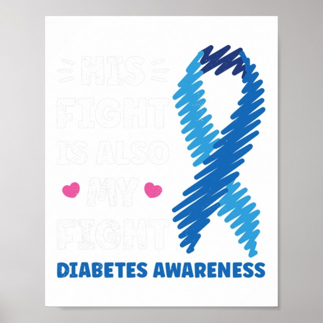 Póster Su lucha es mi lucha contra la diabetes (Frente)