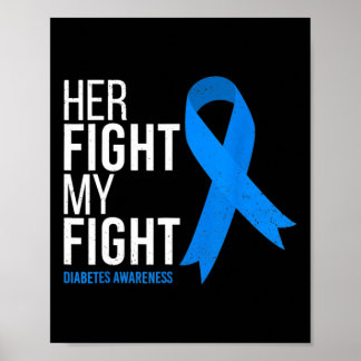 Póster Su lucha es mi lucha contra la diabetes