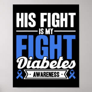 Póster Su lucha es mi lucha contra la diabetes