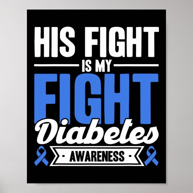 Póster Su lucha es mi lucha contra la diabetes (Frente)