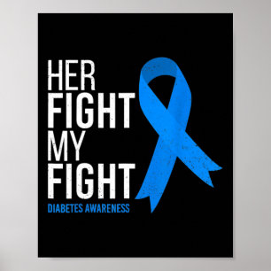 Póster Su lucha es mi lucha contra la diabetes - Concienc