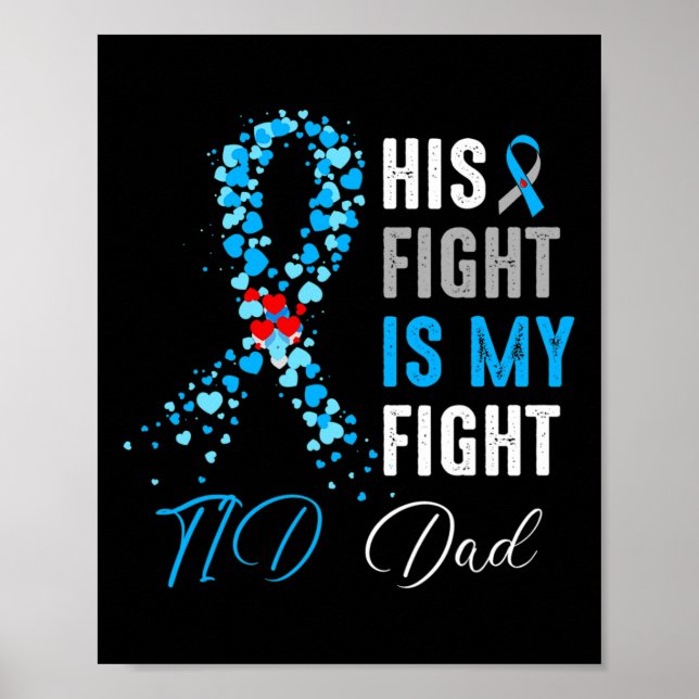 Póster Su lucha es mi lucha contra la diabetes de T1d (Frente)