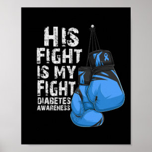 Póster Su lucha es mi lucha contra la diabetes diabética