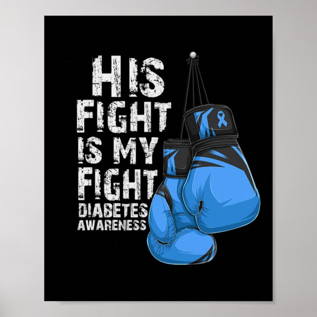 Póster Su lucha es mi lucha contra la diabetes diabética (Frente)