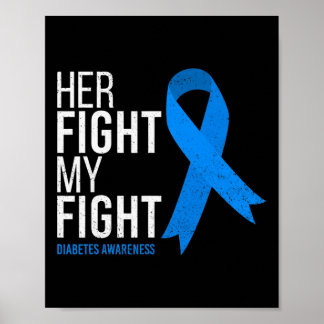 Póster Su lucha es mi lucha contra la diabetes tipo T1D d