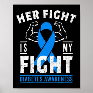 Póster Su lucha es mi lucha contra la diabetes tipo T1D d