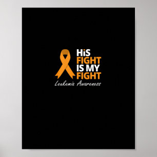 Póster Su Lucha Es Mi Lucha Contra La Leucemia Naranja Ri