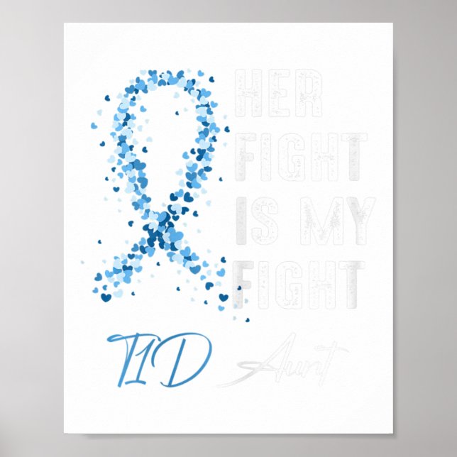 Póster Su Lucha Es Mi Lucha Contra La Tía T1D De La Diabe (Frente)