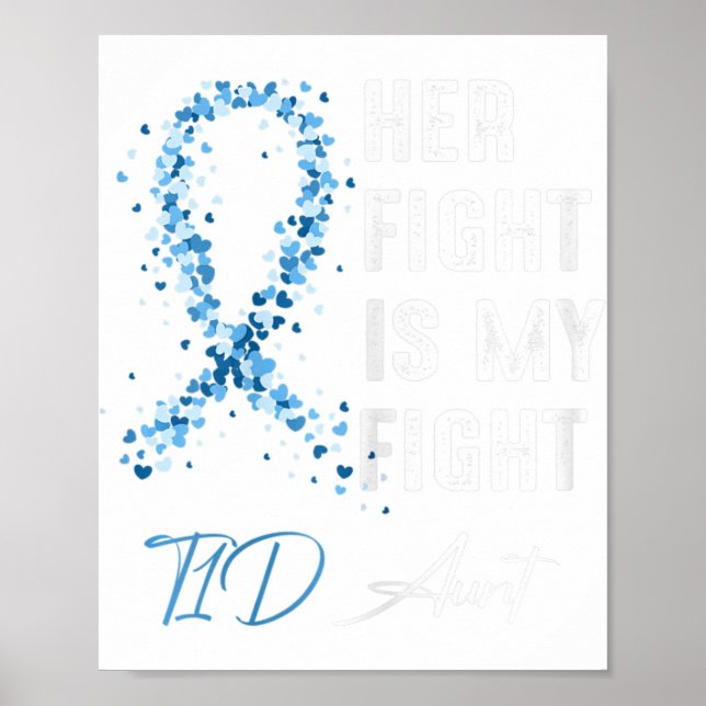 Póster Su Lucha Es Mi Lucha Contra La Tía T1d De La Diabe (Frente)