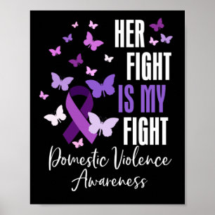 Póster Su lucha es mi lucha contra la violencia doméstic