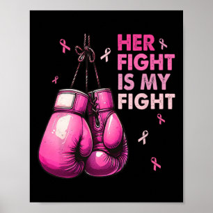 Póster Su Lucha Es Mi Lucha De Boxear Guantes De Cáncer D