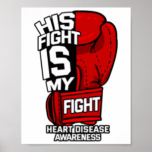 Póster Su lucha es mi lucha enfermedad cardíaca arterias 