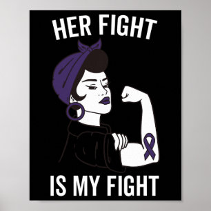 Póster Su Lucha Es Mi Lucha Epilepsia Conciencia Púrpura 
