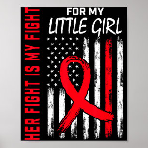 Póster Su lucha es mi lucha Pequeña niña Enfermedad del c