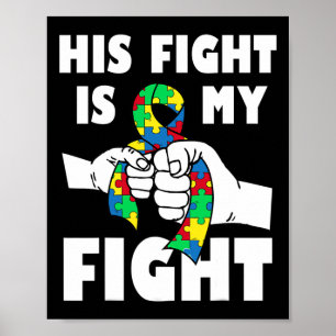 Póster Su Lucha Es Mi Lucha Por El Autismo Inspirador
